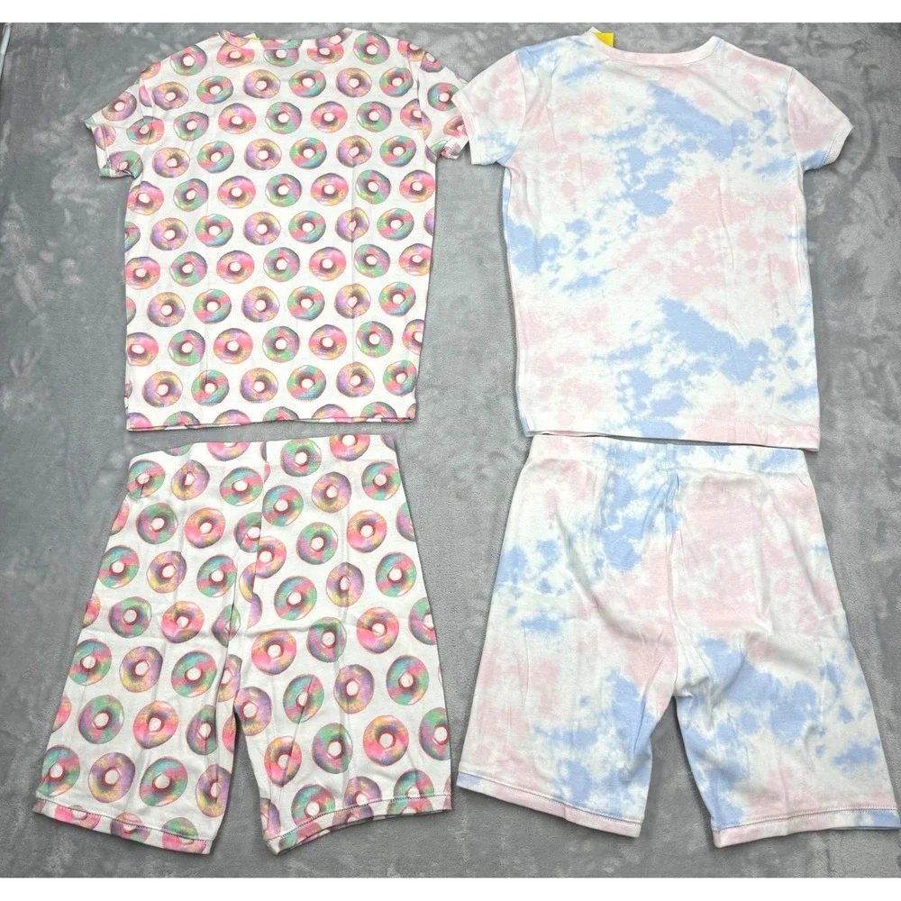 GAP KIDS Pajama Set Lot Kids 14 Multi Donut Tie Dye Organically Grown Cotton NWT
